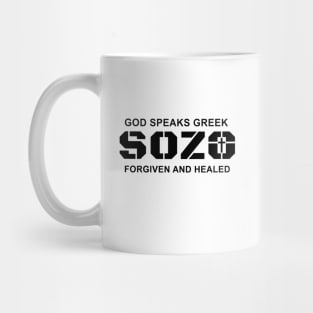 Sozo, God Speaks Greek Mug